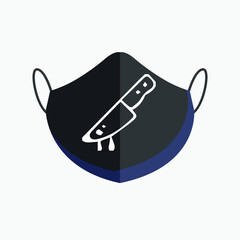 Halloween  medical face protection as a symbol for disease control and virus infection and coronavirus or covid-19