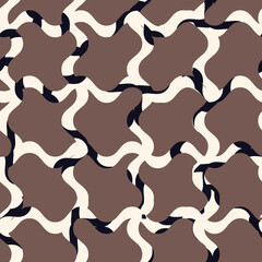 Abstract Swirl Squares Geometric Pattern Trendy Fashion Colors Seamless Design Perfect for Fabric Wall Paper or Wrapping Paper Printing