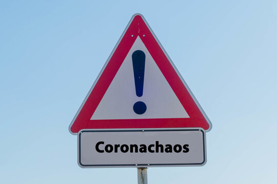 Sign Corona Chaos german "Coronachaos"