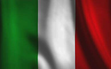 3D rendering of the waving flag Italy