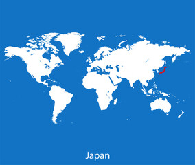 Fototapeta na wymiar map of Japan