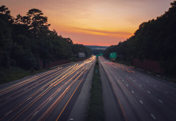 Driving into the sunset