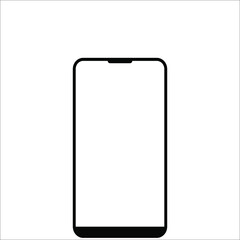 phone vector with blank white screen isolated on white background. eps 10