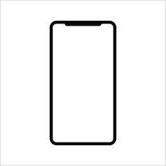 phone vector with blank white screen isolated on white background. eps 10