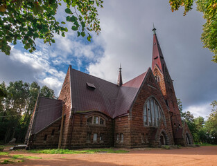 Lutheran Church of St. Mary Magdalene built in the Northern Art Nouveau style in the city of Primorsk Russia