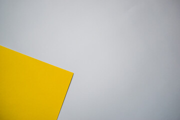 Yellow and white geometric, contrast colored paper