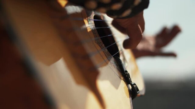 Mariachi Playing a Mexican Instrument Called Vihuela in Mexico City