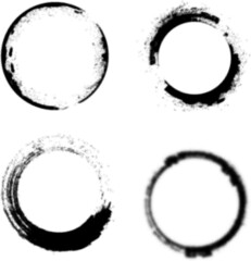 Circle Brush Stroke Border Frame . Grunge Element for your Design .