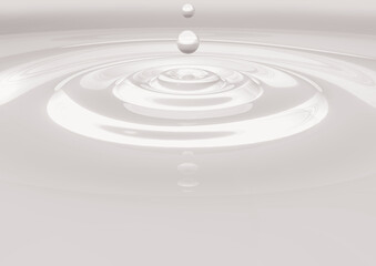 雫で波紋が広がる透明の液体、水、背景素材