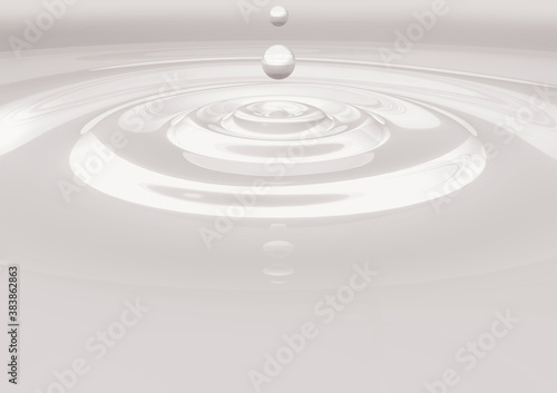 雫で波紋が広がる透明の液体 水 背景素材 Wall Mural Chromame