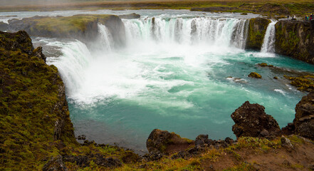 The Godafoss Icelandic: Goðafoss  waterfall of the gods, is a famous waterfall in Iceland.