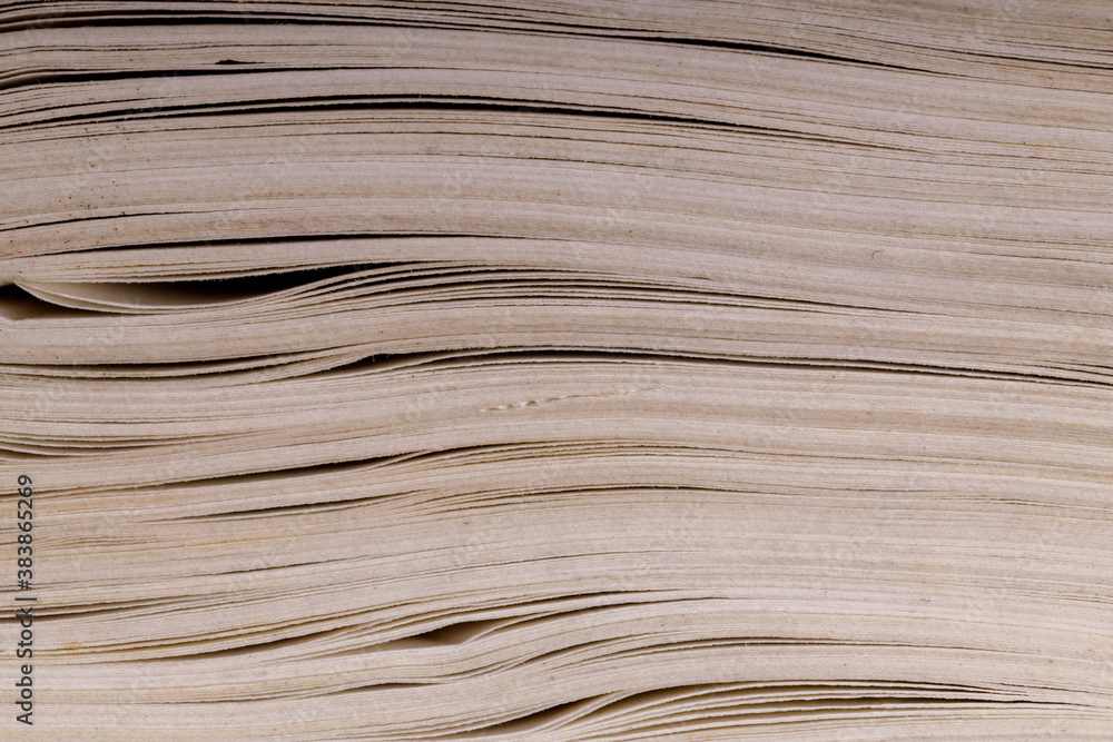 Aufkleber old book pages. side view close up