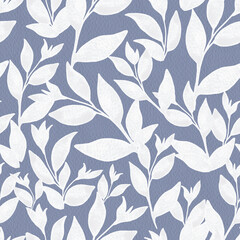 Nice white floral branch on light blue background