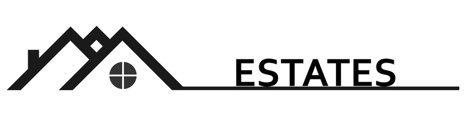 V6ector house roofs icon, logo for the company isolated