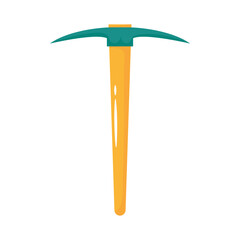 pick gardening tool flat style icon