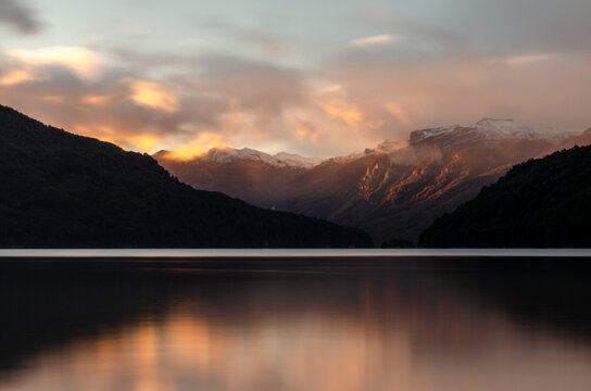 Lago Tromen View at sunrise