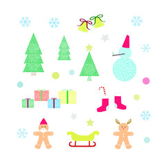 Christmas decoration set vector