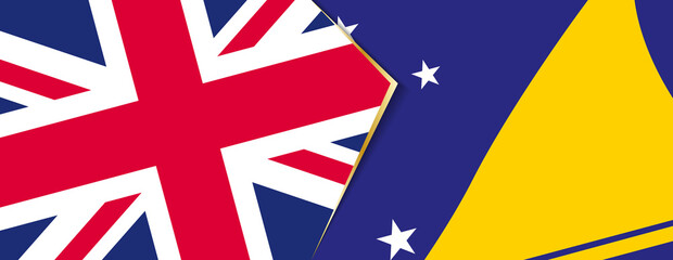 United Kingdom and Tokelau flags, two vector flags.