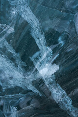 Ice Cave Abstract, from inside Breiðamerkurjökull outlet glacier, Vatnajökull National Park, Southeast Iceland.