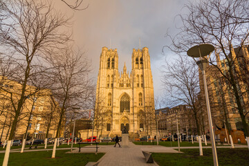 ベルギー　ブリュッセルのサンミッシェル大聖堂