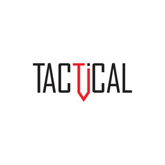 TACTICAL Shield logo design vector