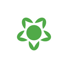 Star Flower logo design vector