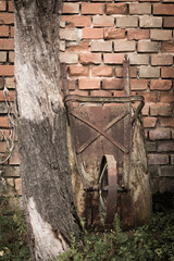 Rustikale Schubkarre