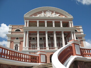 The Amazon Theater Manaus, built in 1896, during the time of the rubber barons. Amazon, Brazil