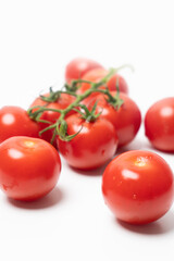 Close up small and tasty tomato shots