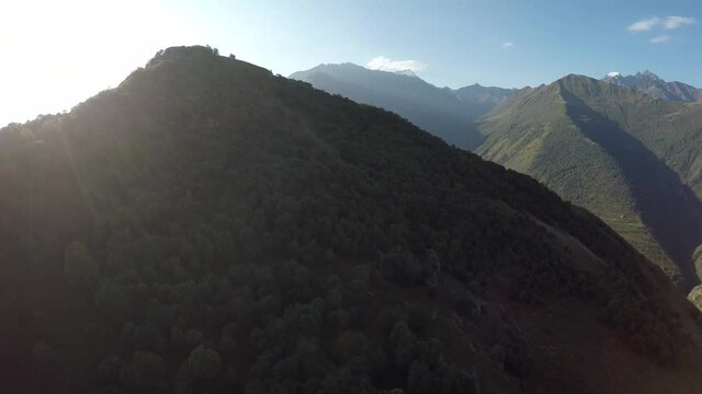 Caucasus, Ossetia. Archon Gorge. Morning.