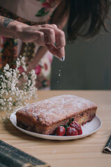 homemade strawberry cake