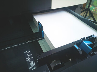 Tray of laser printer machine for input A4, A3 paper.