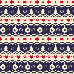 Christmas love geometric seamless pattern