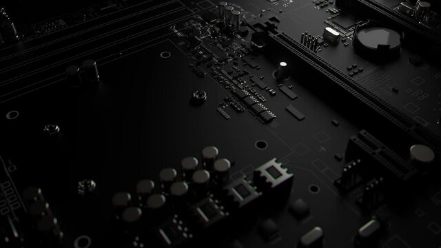 3d render of abstract motherboard. Technology conceptual background.