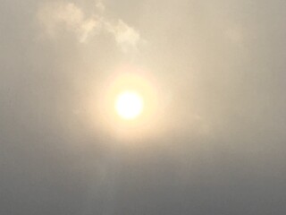 空と雲と太陽の景色