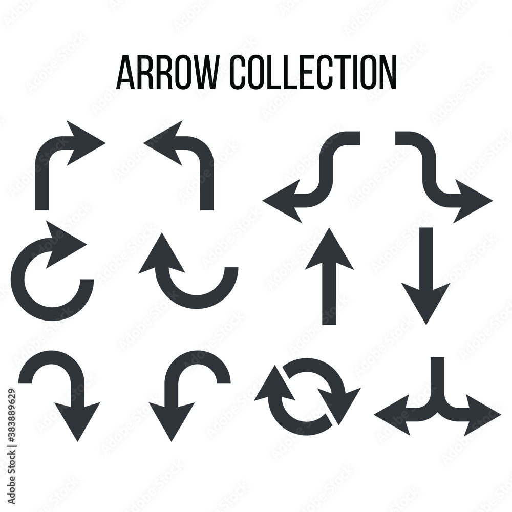 Poster set vector of arrows icons. modern simple arrows. eps 10 vector illustration.
