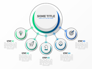 Infographic design template. Creative concept with 5 steps