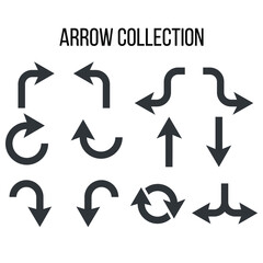 Set vector of arrows icons. Modern simple arrows. Eps 10 vector illustration.