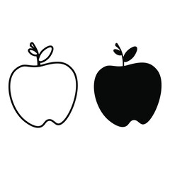 aple black and white icon