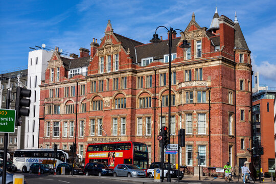 London, UK, February 26, 2012 : The Lister Hospital is a private health care treatment clinic in Chelsea operating on the former premises of the Lister Institute of Medicine stock photo image