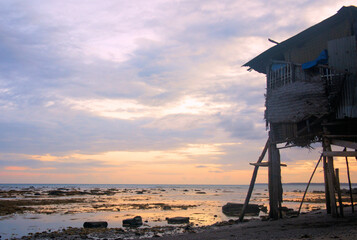 Traditional home of Filipino fishermen. House on stilts.