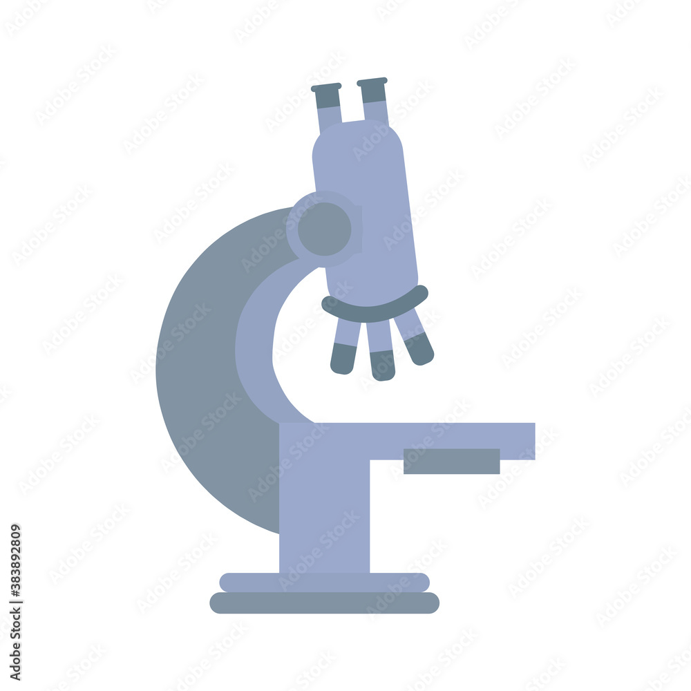 Sticker microscope laboratory flat style icon