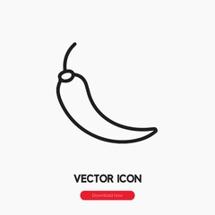 Obraz premium chili pepper icon vector sign symbol