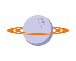 saturn planet space isolated icon