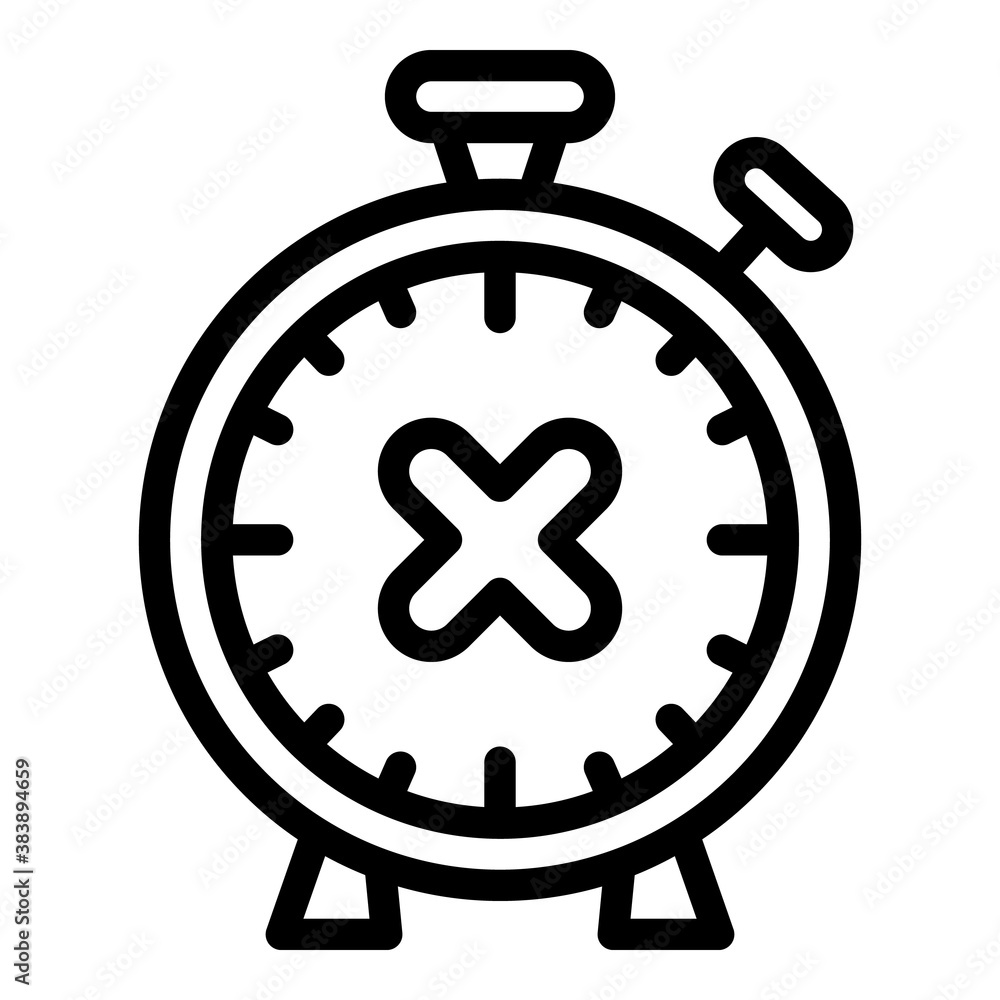 Aufkleber broken stopwatch icon. outline broken stopwatch vector icon for web design isolated on white backgro
