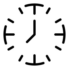 Minute clock stopwatch icon. Outline minute clock stopwatch vector icon for web design isolated on white background