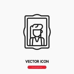 portrait icon vector sign symbol