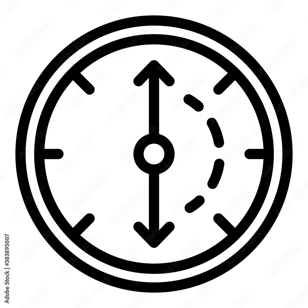 Poster wall clock icon. outline wall clock vector icon for web design isolated on white background