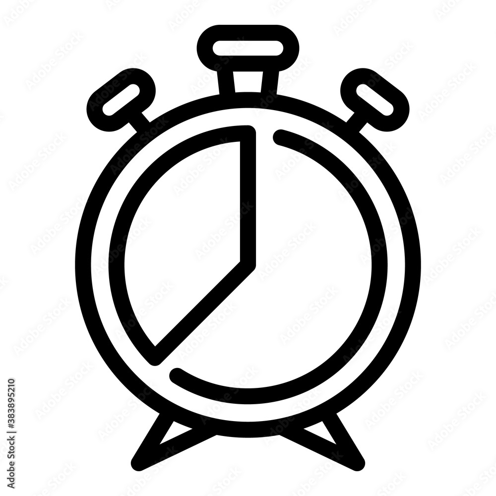 Poster stopwatch alarm clock icon. outline stopwatch alarm clock vector icon for web design isolated on whi