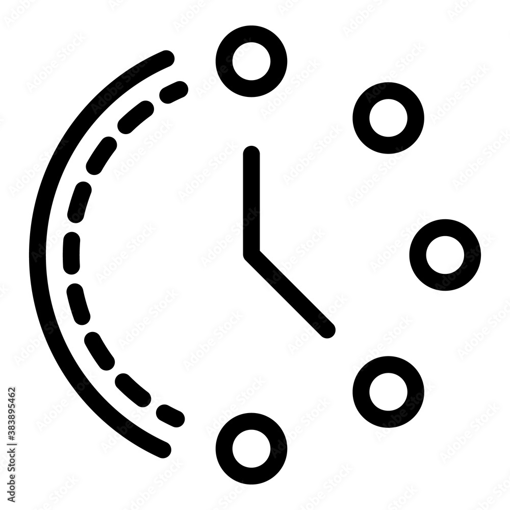 Poster hour wall clock icon. outline hour wall clock vector icon for web design isolated on white backgroun